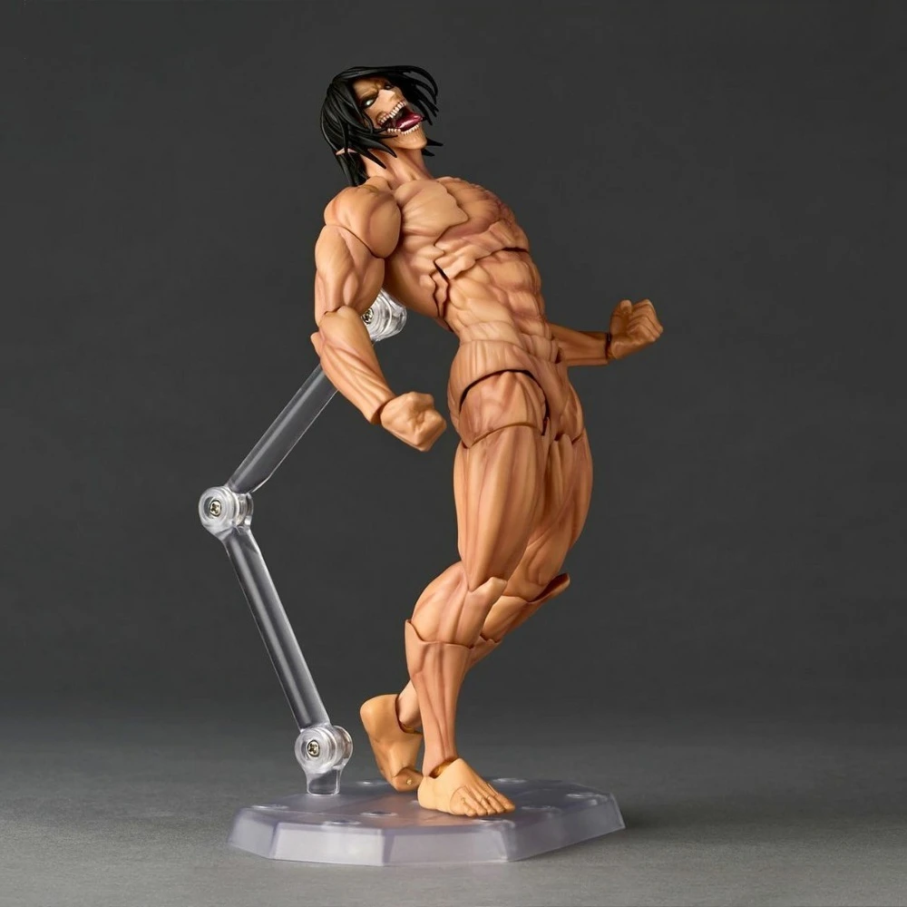 16cm Revoltech 2 Pack Set: Eren Yeager Vs The Armored Titan Action Figure - Image 5