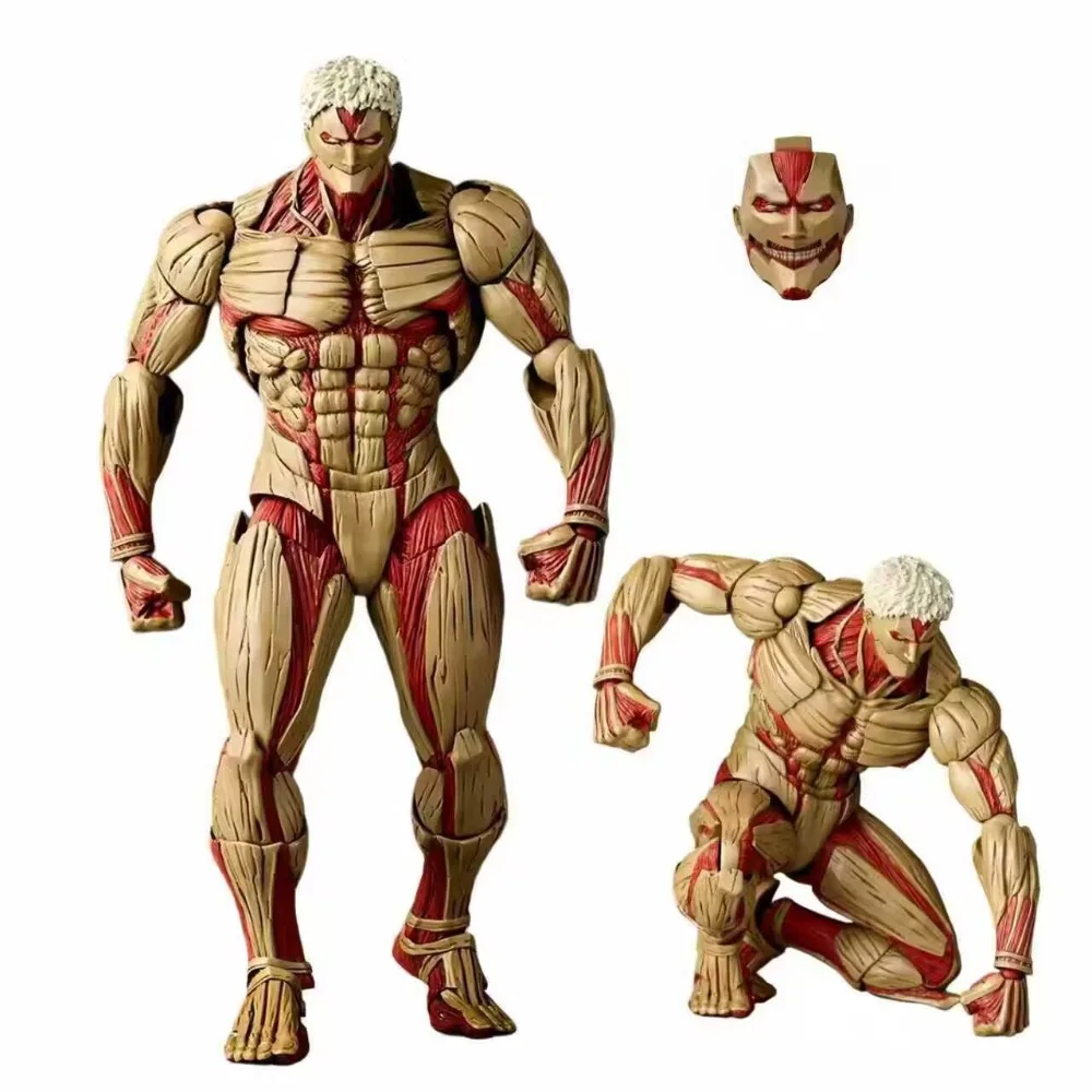 16cm Revoltech 2 Pack Set: Eren Yeager Vs The Armored Titan Action Figure - Image 2