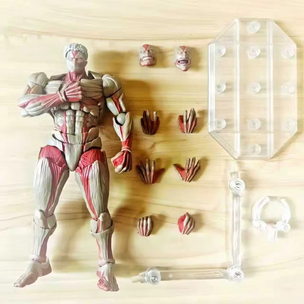 16cm Revoltech 2 Pack Set: Eren Yeager Vs The Armored Titan Action Figure - Image 4